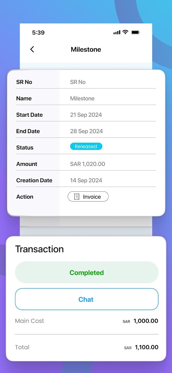 Transaction Breakdown & Multi-Milestone Financials