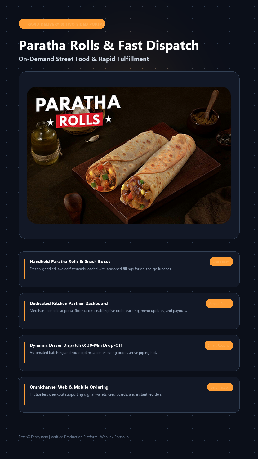 Two-Sided Vendor Engine - Cloud Kitchen Logistics & Fast Dispatch