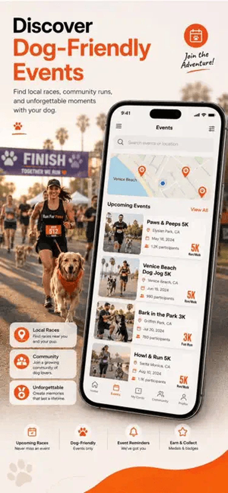Interactive Event & Race Discovery Map