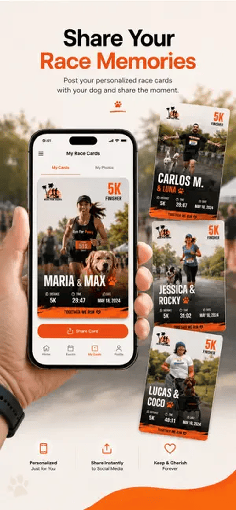 Digital Race Card Wallet & Social Sharing