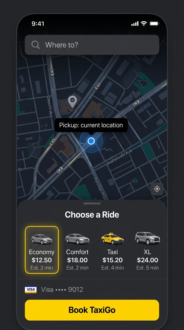 Instant Ride Booking & Fleet Options