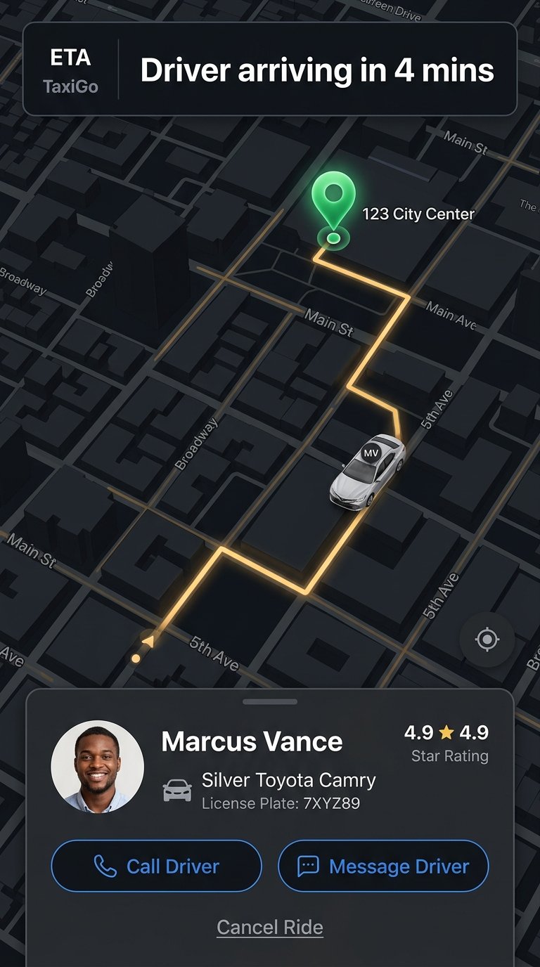 Live Driver Tracking & ETA HUD