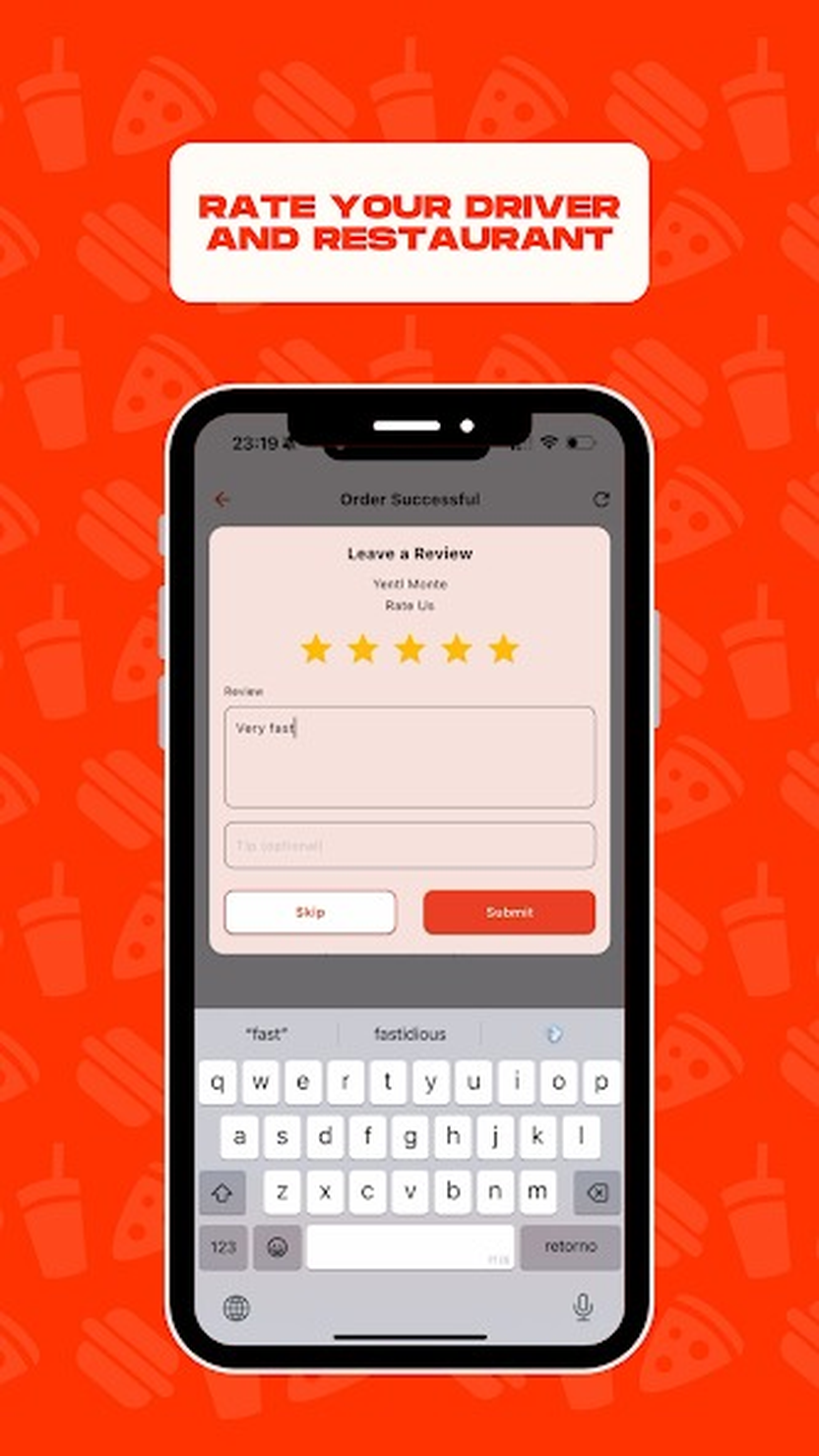 Dual Rating System - Driver & Restaurant Feedback & Tipping