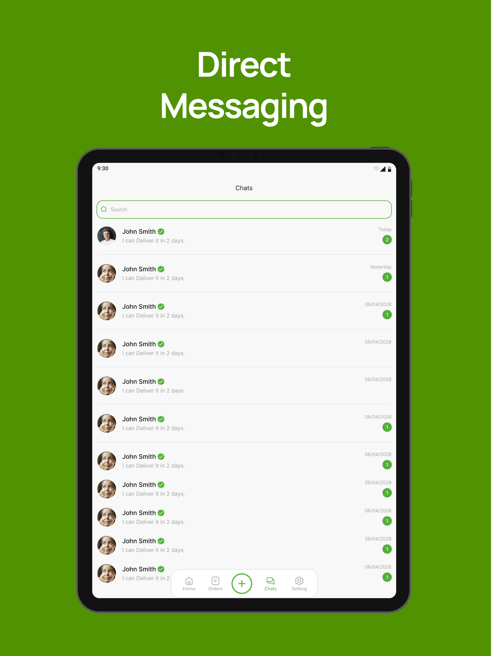 Tablet Experience: Split-Pane Chat Interface
